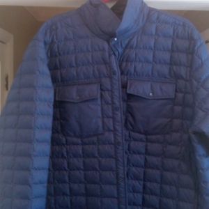 Blue shirt type button down North Face Jacket
